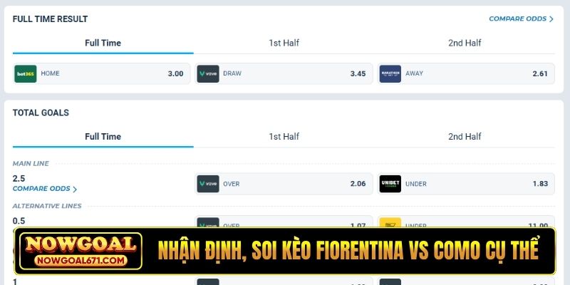 Nhận định, soi kèo Fiorentina vs Como cụ thể